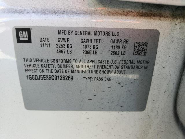 1G6DJ5E36C0126269 - 2012 CADILLAC CTS PERFORMANCE COLLECTION Beyaz fotoğraf 13