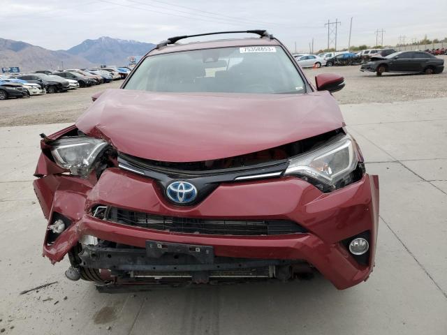 JTMRJREV4JD223701 - 2018 TOYOTA RAV4 HV LE MAROON photo 5