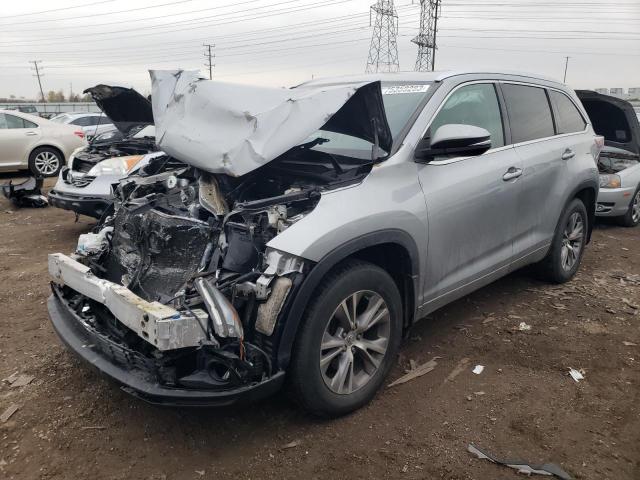 5TDJKRFHXFS197409 - 2015 TOYOTA HIGHLANDER XLE SILVER photo 1