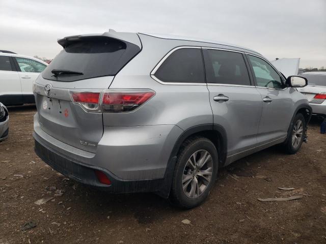 5TDJKRFHXFS197409 - 2015 TOYOTA HIGHLANDER XLE SILVER photo 3