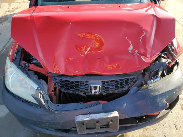 1HGEM22175L069853 - 2005 HONDA CIVIC DX VP RED photo 11