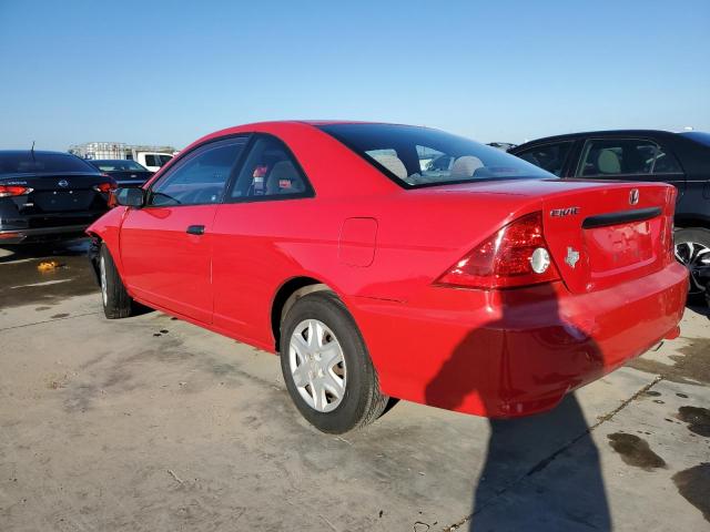 1HGEM22175L069853 - 2005 HONDA CIVIC DX VP Rot Foto 2