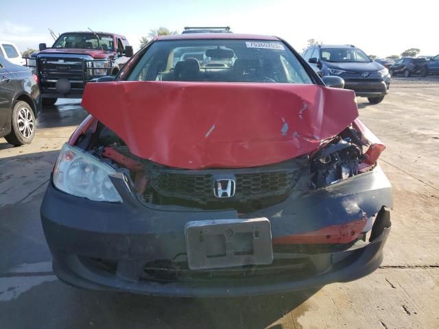 1HGEM22175L069853 - 2005 HONDA CIVIC DX VP Rot Foto 5