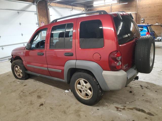 1J4GL48K06W130296 - 2006 JEEP LIBERTY SPORT BURGUNDY photo 2