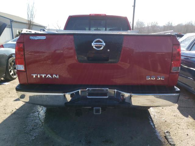 1N6BA06A08N316306 - 2008 NISSAN TITAN XE RED photo 6