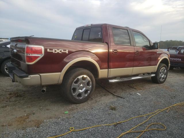 1FTPW14V99FA57073 - 2009 FORD F150 SUPERCREW BURGUNDY photo 3