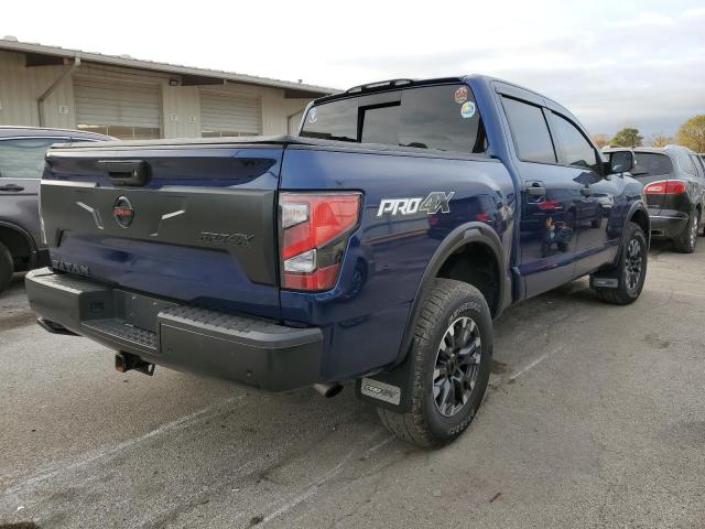 1N6AA1ED6MN519952 - 2021 NISSAN TITAN SV BLUE photo 3