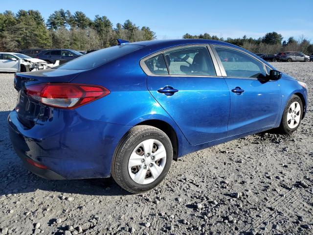 3KPFL4A73JE187991 - 2018 KIA FORTE LX BLUE photo 3