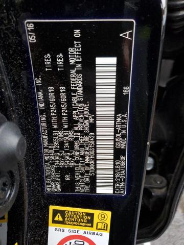 5TDKKRFH0GS158429 - 2016 TOYOTA HIGHLANDER XLE BLACK photo 13