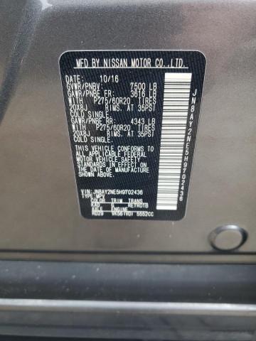 JN8AY2NE5H9702436 - 2017 NISSAN ARMADA PLATINUM GRAY photo 13