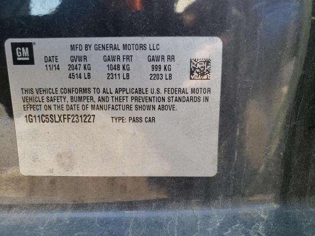 1G11C5SLXFF231227 - 2015 CHEVROLET MALIBU 1LT Grafit foto 12