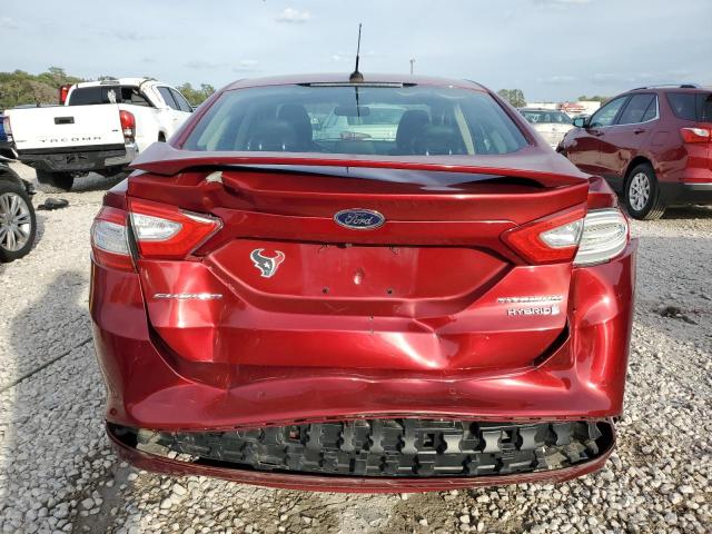 3FA6P0RU4ER376807 - 2014 FORD FUSION TITANIUM HEV RED photo 6