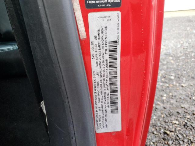 3VWCD31C05M410505 - 2005 VOLKSWAGEN NEW BEETLE GLS Qırmızı foto 12