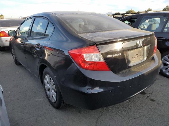 19XFB2F57CE384485 - 2012 HONDA CIVIC LX BLACK photo 2