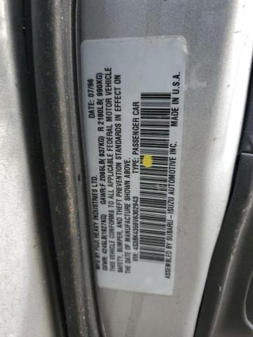 4S3BK4359V6302943 - 1997 SUBARU LEGACY L SILVER photo 12