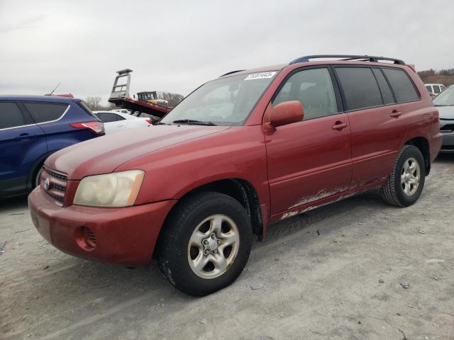 JTEGD21A720026972 - 2002 TOYOTA HIGHLANDER RED photo 1