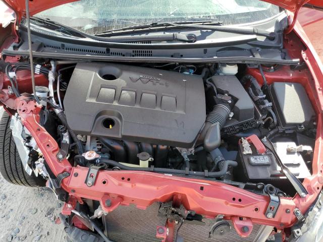 2T1BURHE9KC138260 - 2019 TOYOTA COROLLA L RED photo 11