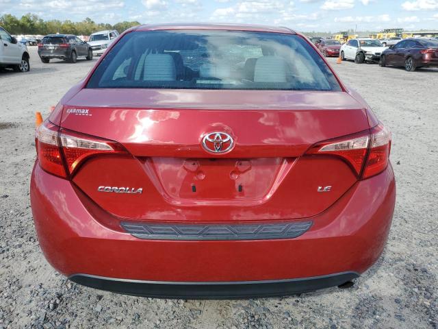 2T1BURHE9KC138260 - 2019 TOYOTA COROLLA L RED photo 6