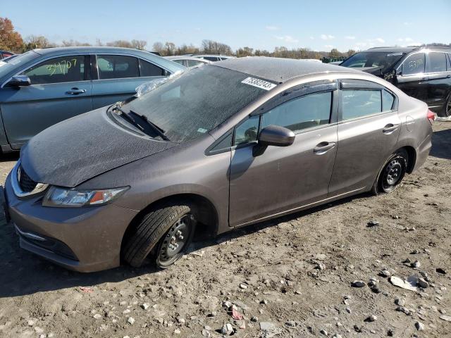 19XFB2F5XFE076991 - 2015 HONDA CIVIC LX GRAY photo 1