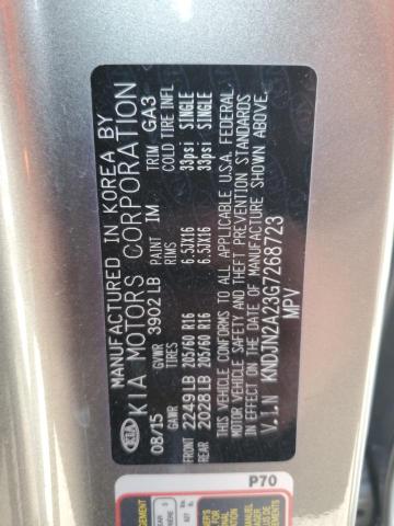 KNDJN2A23G7268723 - 2016 KIA SOUL SILVER photo 13