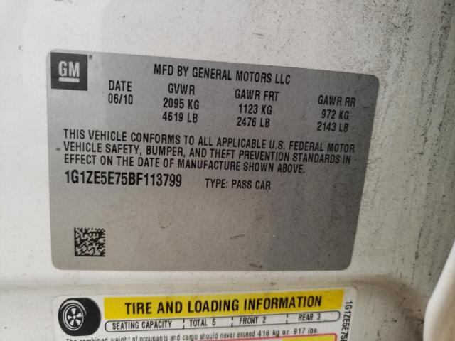 1G1ZE5E75BF113799 - 2011 CHEVROLET MALIBU LTZ 白色 照片 12