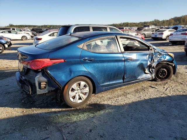 KMHDH4AE8GU651273 - 2016 HYUNDAI ELANTRA SE BLUE photo 3