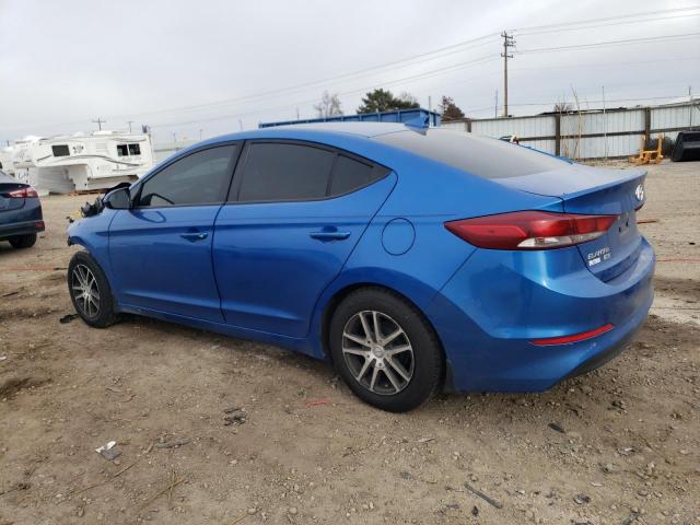 KMHD74LF6HU400617 - 2017 HYUNDAI ELANTRA SE BLUE photo 2