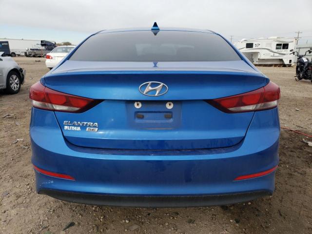 KMHD74LF6HU400617 - 2017 HYUNDAI ELANTRA SE BLUE photo 6