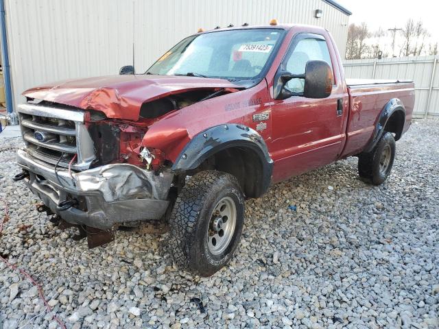 1FTSF31L63ED66201 - 2003 FORD F350 SRW SUPER DUTY RED photo 1