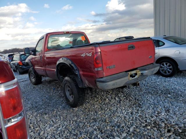 1FTSF31L63ED66201 - 2003 FORD F350 SRW SUPER DUTY RED photo 2