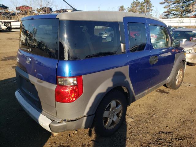 5J6YH28504L005088 - 2004 HONDA ELEMENT EX BLUE photo 3