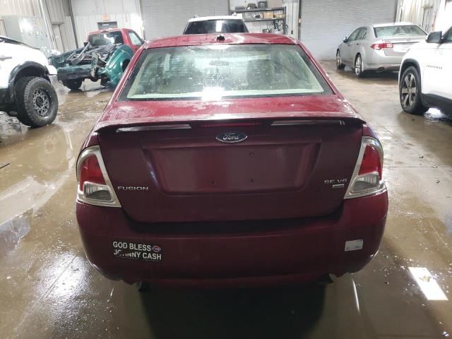 3FAHP01107R177315 - 2007 FORD FUSION SE RED photo 6