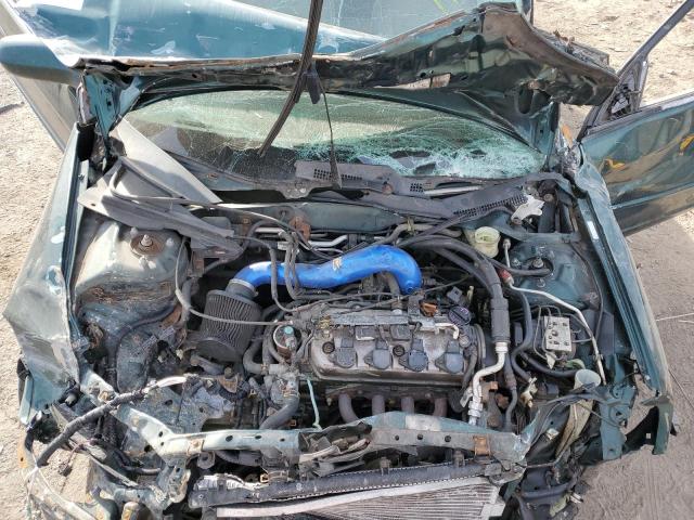 1HGES26751L053763 - 2001 HONDA CIVIC EX GREEN photo 11