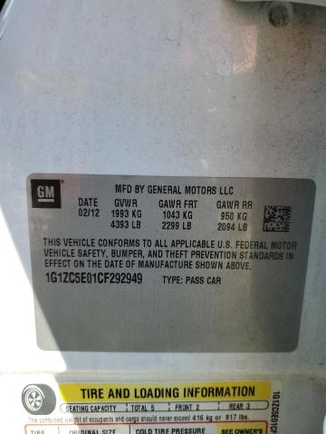 1G1ZC5E01CF292949 - 2012 CHEVROLET MALIBU 1LT 白色 照片 12