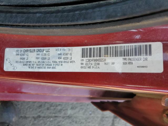 1C3BC4FB0BN552530 - 2011 CHRYSLER 200 LX RED photo 13