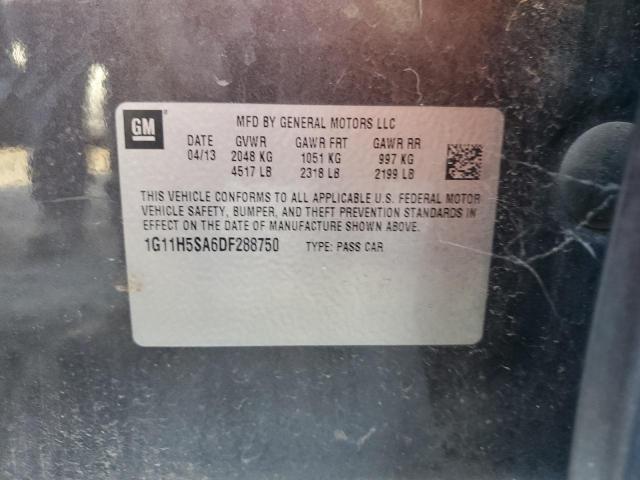 1G11H5SA6DF288750 - 2013 CHEVROLET MALIBU LTZ გრაფიტი ფოტო 12