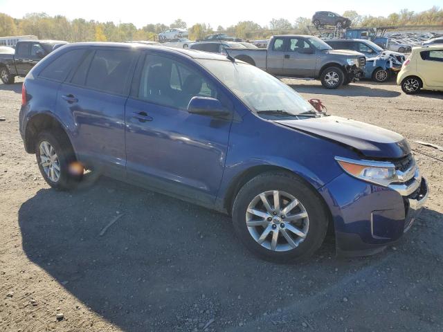 2FMDK4JC1EBA36258 - 2014 FORD EDGE SEL BLUE photo 4