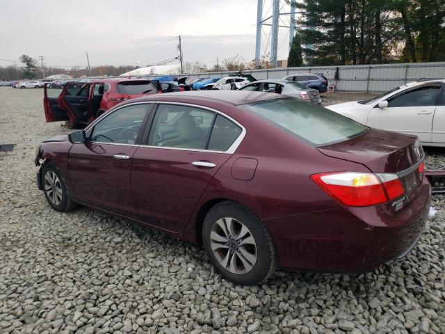 1HGCR2F38FA145579 - 2015 HONDA ACCORD LX BURGUNDY photo 2