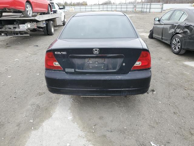 1HGEM21682L060006 - 2002 HONDA CIVIC LX BLACK photo 6