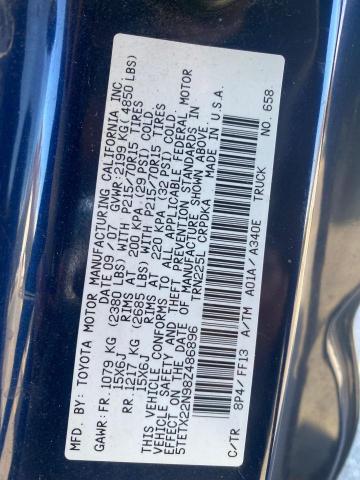 5TETX22N98Z486896 - 2008 TOYOTA TACOMA ACCESS CAB ლურჯი ფოტო 10