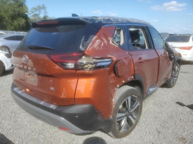 JN8AT3CA3MW025824 - 2021 NISSAN ROGUE SL ORANGE photo 3