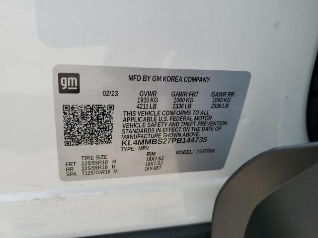 KL4MMBS27PB144735 - 2023 BUICK ENCORE GX PREFERRED WHITE photo 13