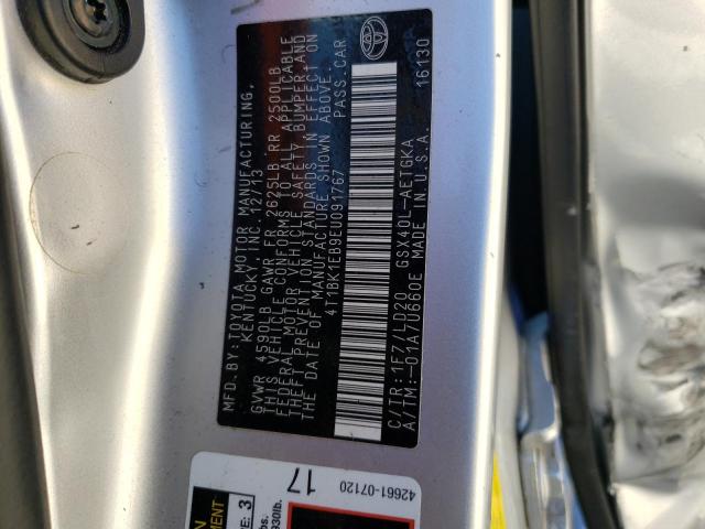 4T1BK1EB9EU091767 - 2014 TOYOTA AVALON BASE 银色 照片 12