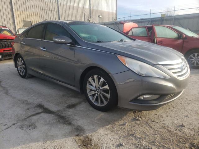 5NPEC4AC6EH843160 - 2014 HYUNDAI SONATA SE GRAY photo 4