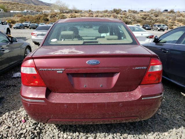 1FAHP28135G154374 - 2005 FORD FIVE HUNDR LIMITED BURGUNDY photo 6