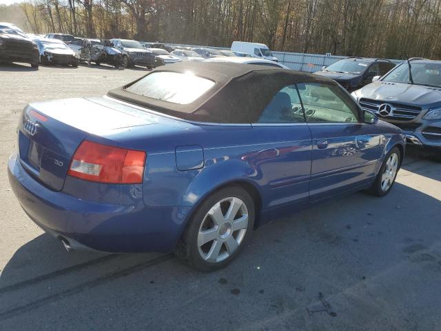 WAUAT48H53K020134 - 2003 AUDI A4 3.0 CABRIOLET BLUE photo 3