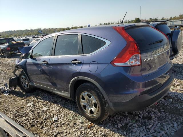 2HKRM4H38DH636739 - 2013 HONDA CR-V LX BLUE photo 2