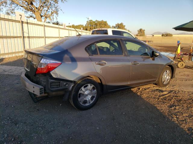 JHMFB4F30CS006322 - 2012 HONDA CIVIC HYBRID L GRAY photo 3