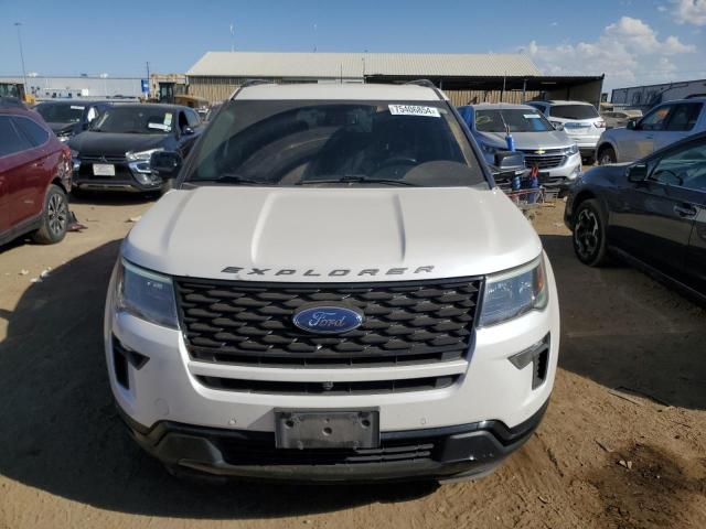 1FM5K8GT3JGC33258 - 2018 FORD EXPLORER SPORT WHITE photo 5