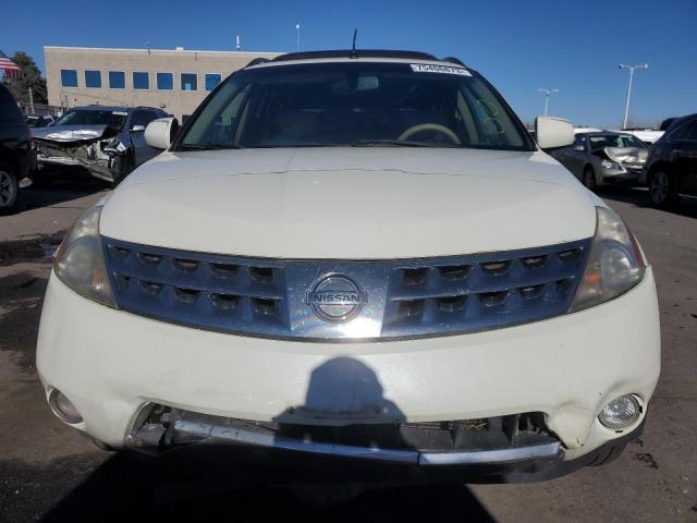 JN8AZ08W17W605952 - 2007 NISSAN MURANO SL WHITE photo 5